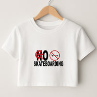 Go Skateboarding - Skate Aesthetic  Crop Top