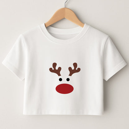 Rudolph Red Nose - Christmas Crop Top