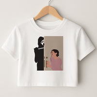Tara And Ghostface - Scream Crop Top