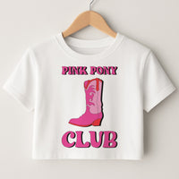 Zebra Print Pink Pony Club Crop Top
