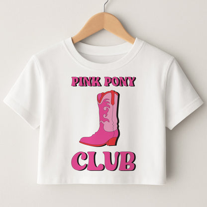 Zebra Print Pink Pony Club Crop Top