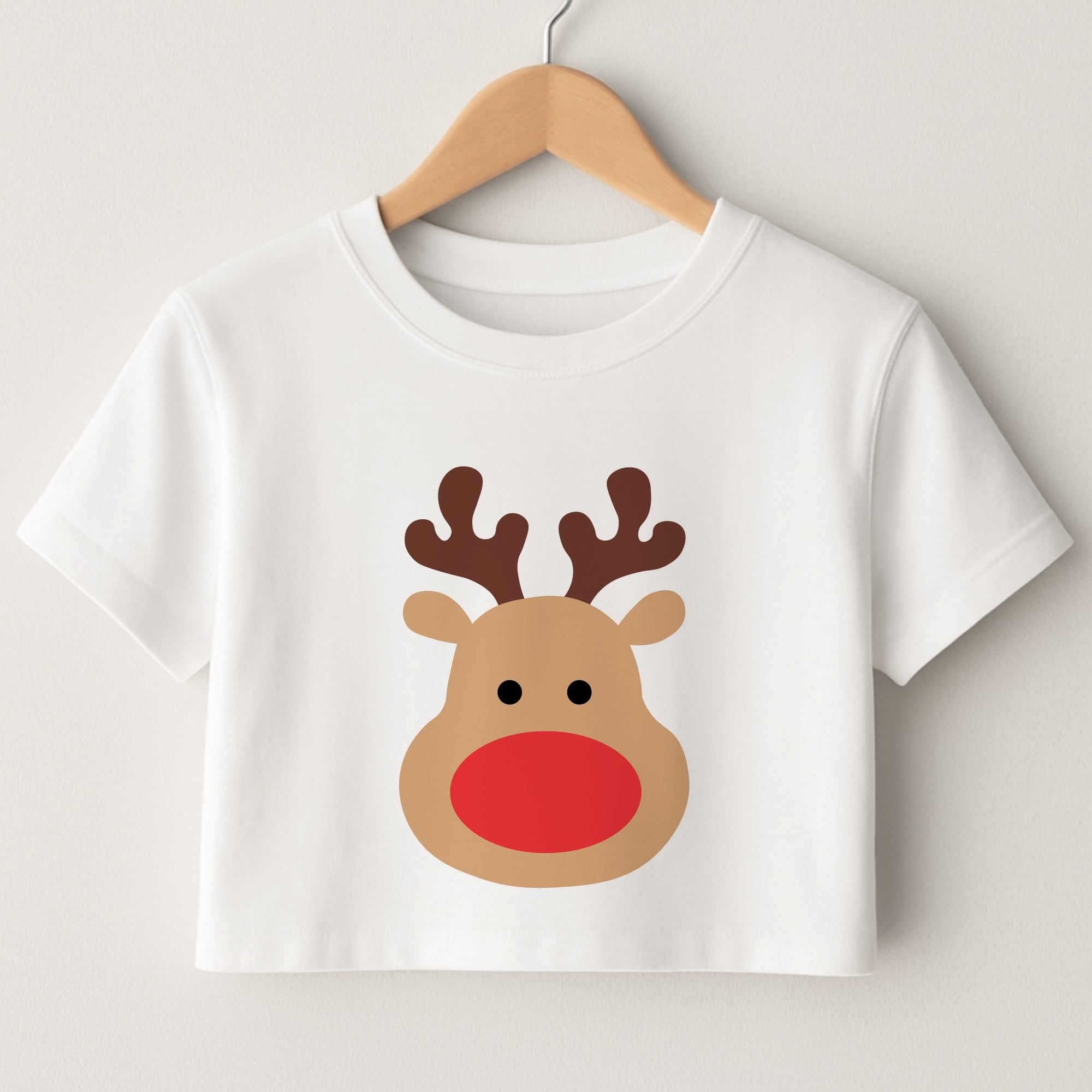 Rudolph Face - Christmas Crop Top