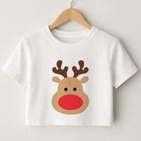 Rudolph Face - Christmas Crop Top