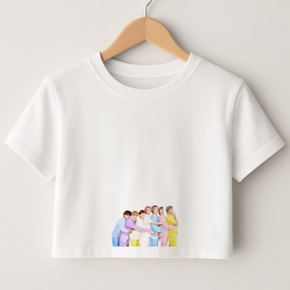 Colourful K-Pop Band Band Crop Top