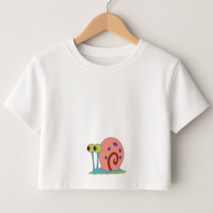 Gary The Snail Crop Top