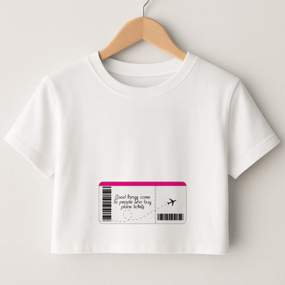 Buy Plane Tickets - Travel Crop Top