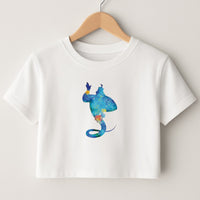 Watercolour Aladdin Fairytale Crop Top