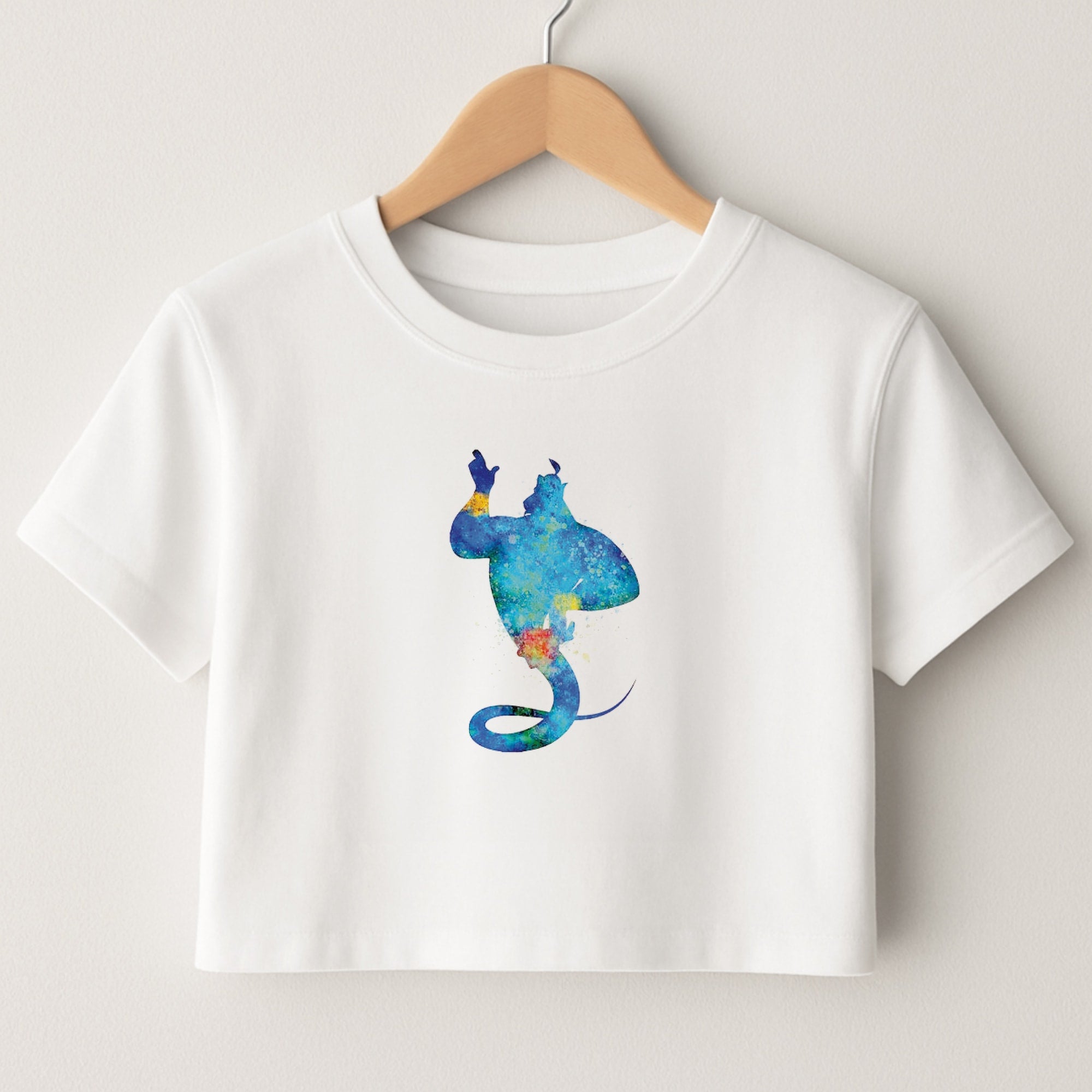 Watercolour Aladdin Fairytale Crop Top