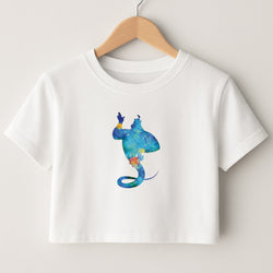 Watercolour Aladdin Fairytale Crop Top