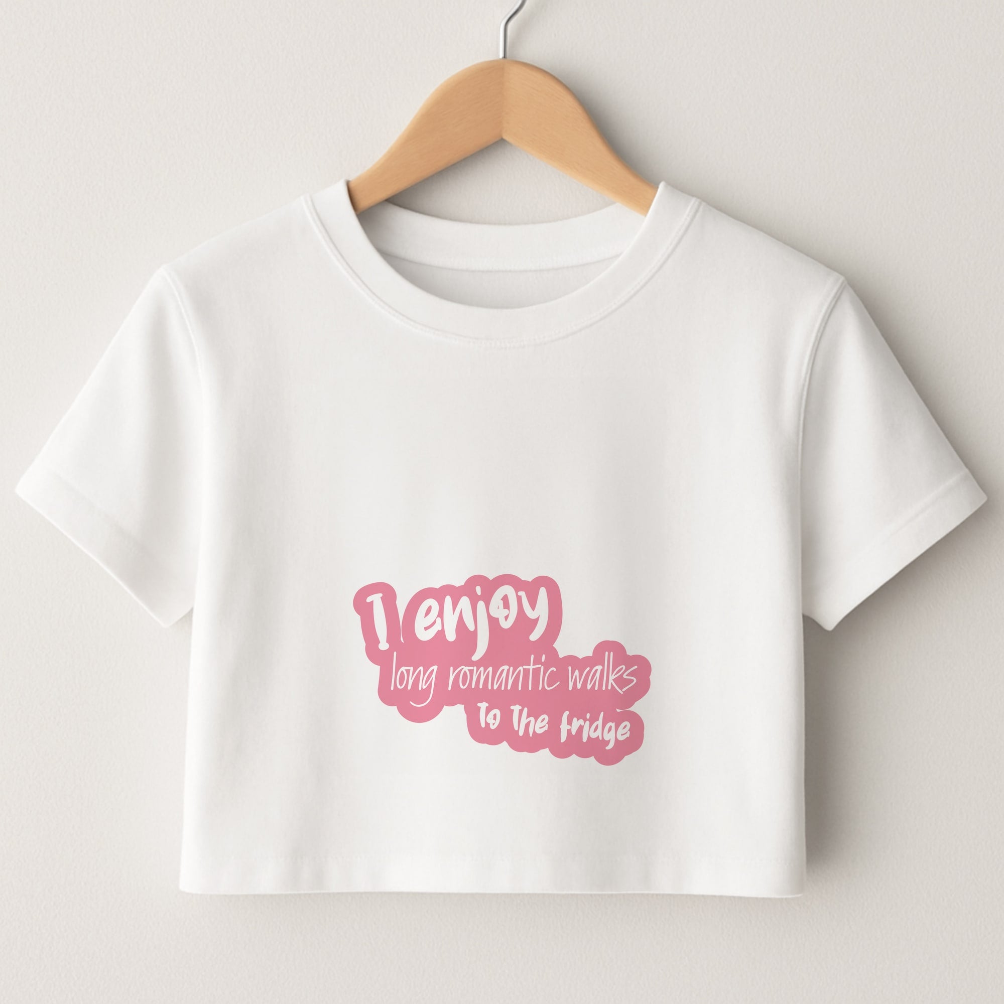 I Enjoy Long Romantic Walks - Funny Quotes Crop Top