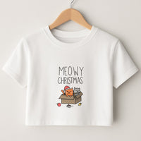Meowy Christmas Crop Top