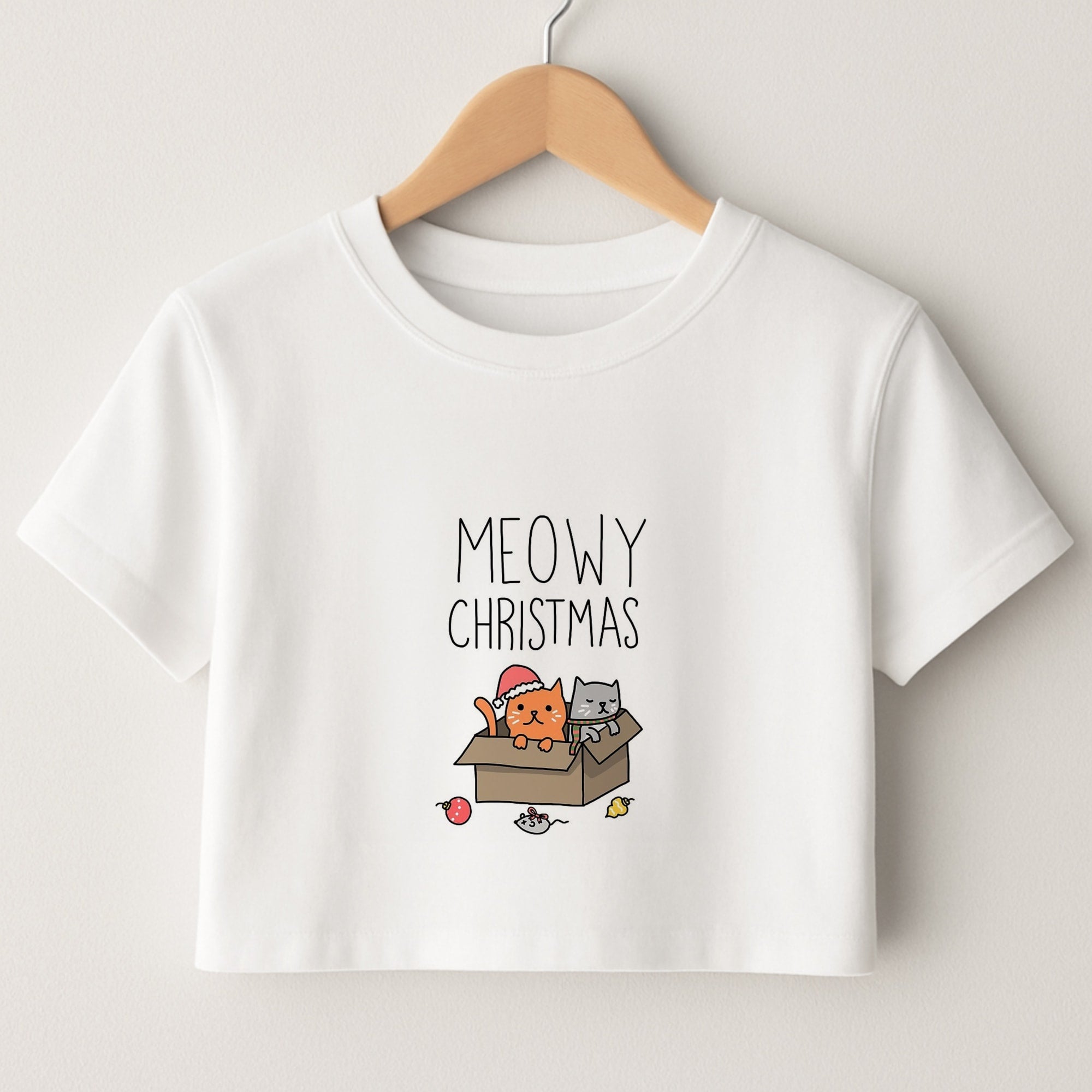 Meowy Christmas Crop Top