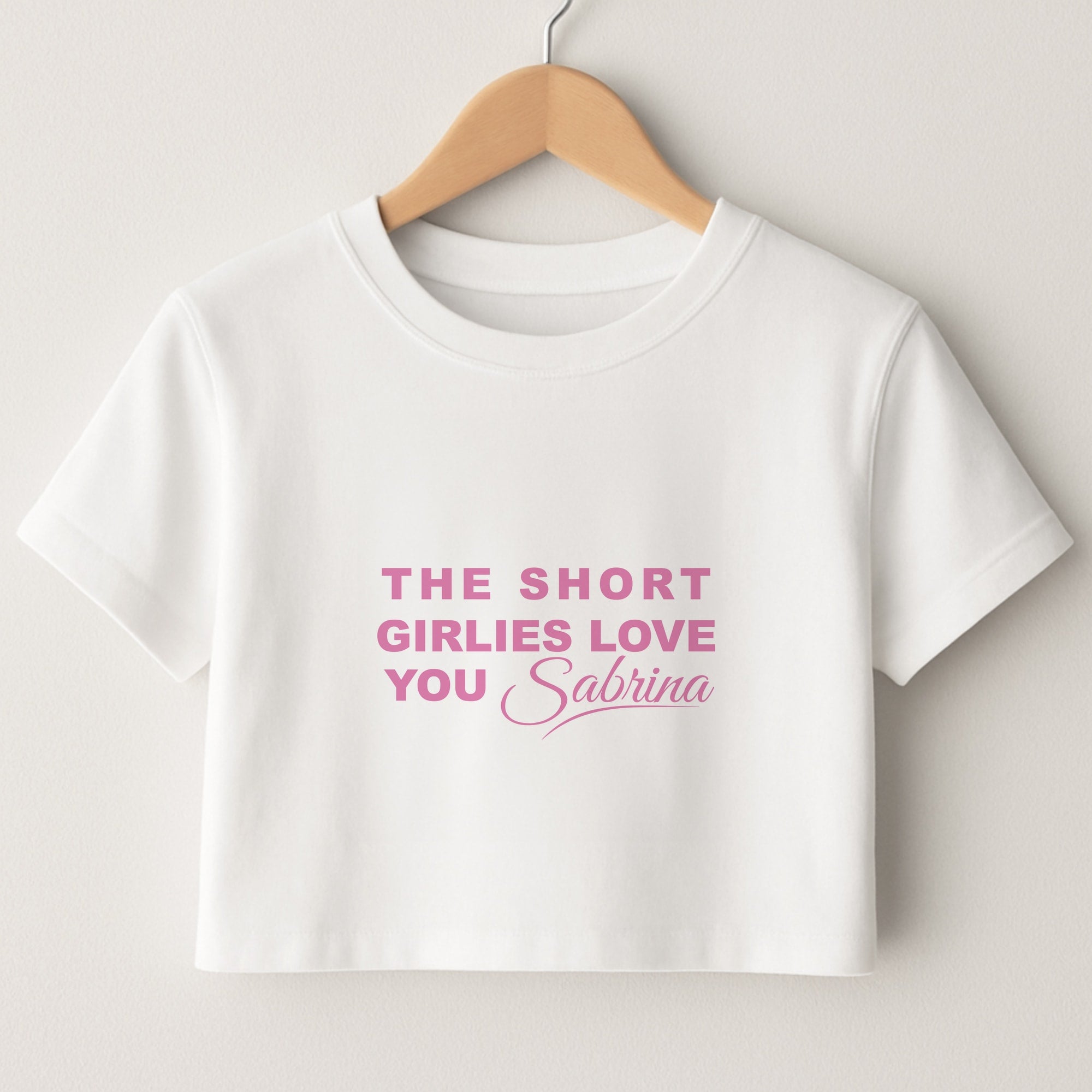 The Short Girlies Love You Sabrina Crop Top