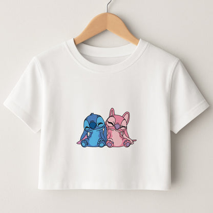Best Friends - Pink Alien Crop Top