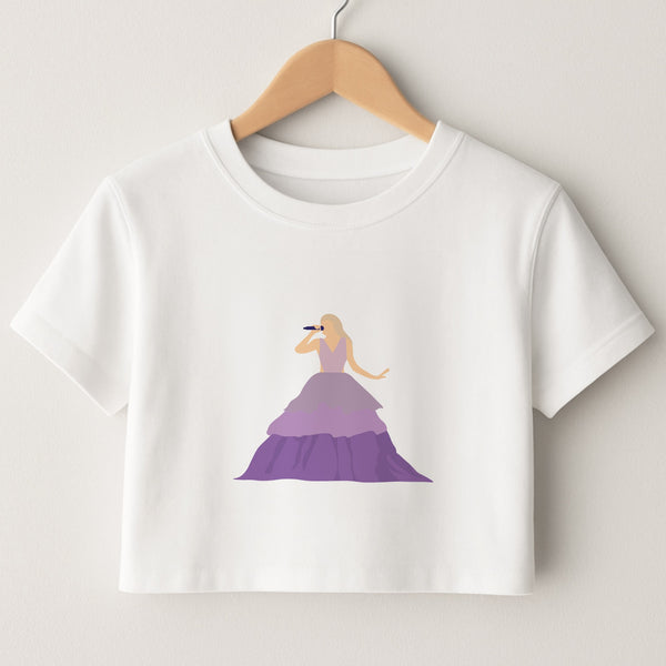 Purple Dress - Taylor Crop Top