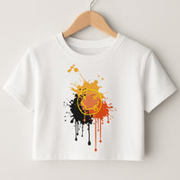 Orange Graffiti - Skate Aesthetic  Crop Top