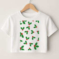 Holly - Christmas Patterns Crop Top