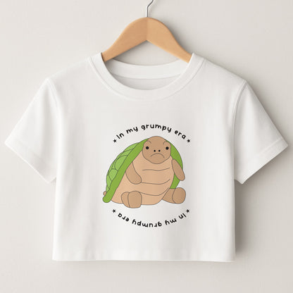 Grumpy Era Turtle Crop Top