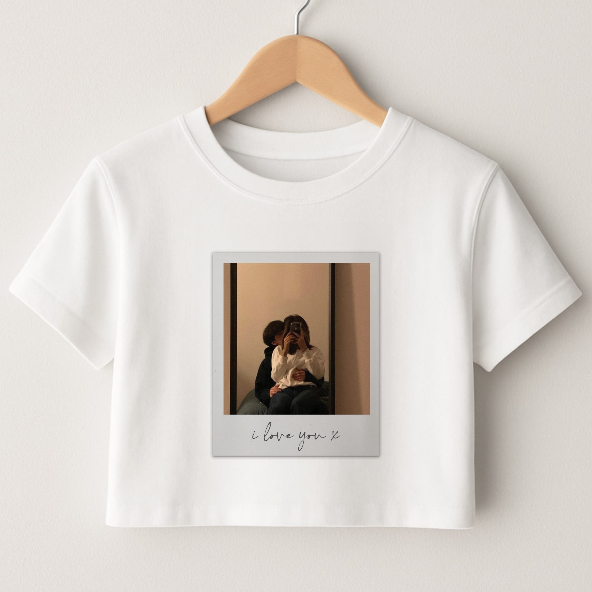 I Love You Polaroid - Personalised Couples Crop Top
