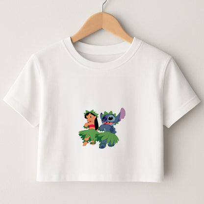Lilo And Alien Blue Hoola Crop Top