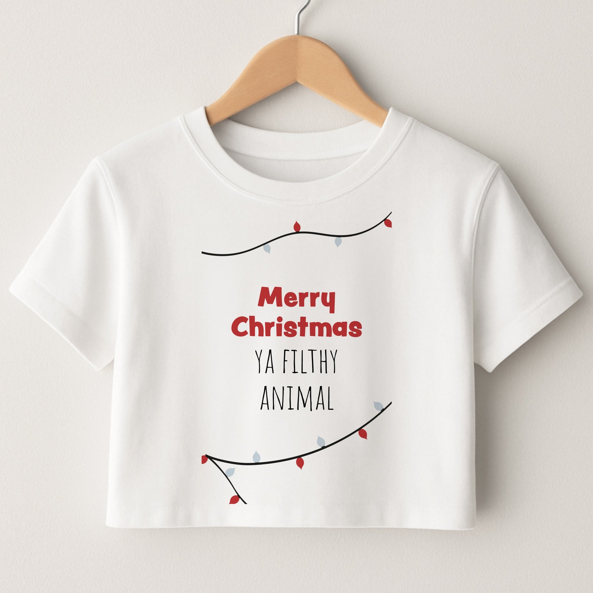 Merry Christmas Ya Filthy Animal Crop Top