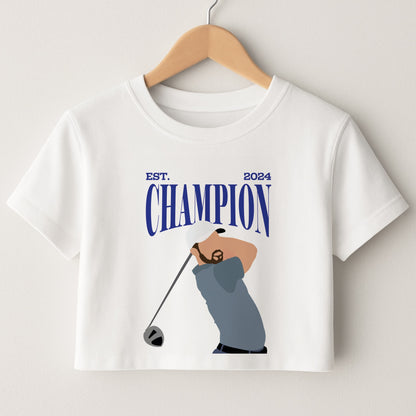 Schauffele Champion 2024 Crop Top
