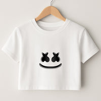 White Helmet DJ Helmet Crop Top