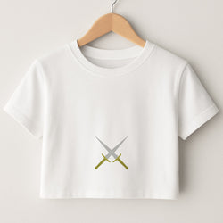Double Daggers Crop Top
