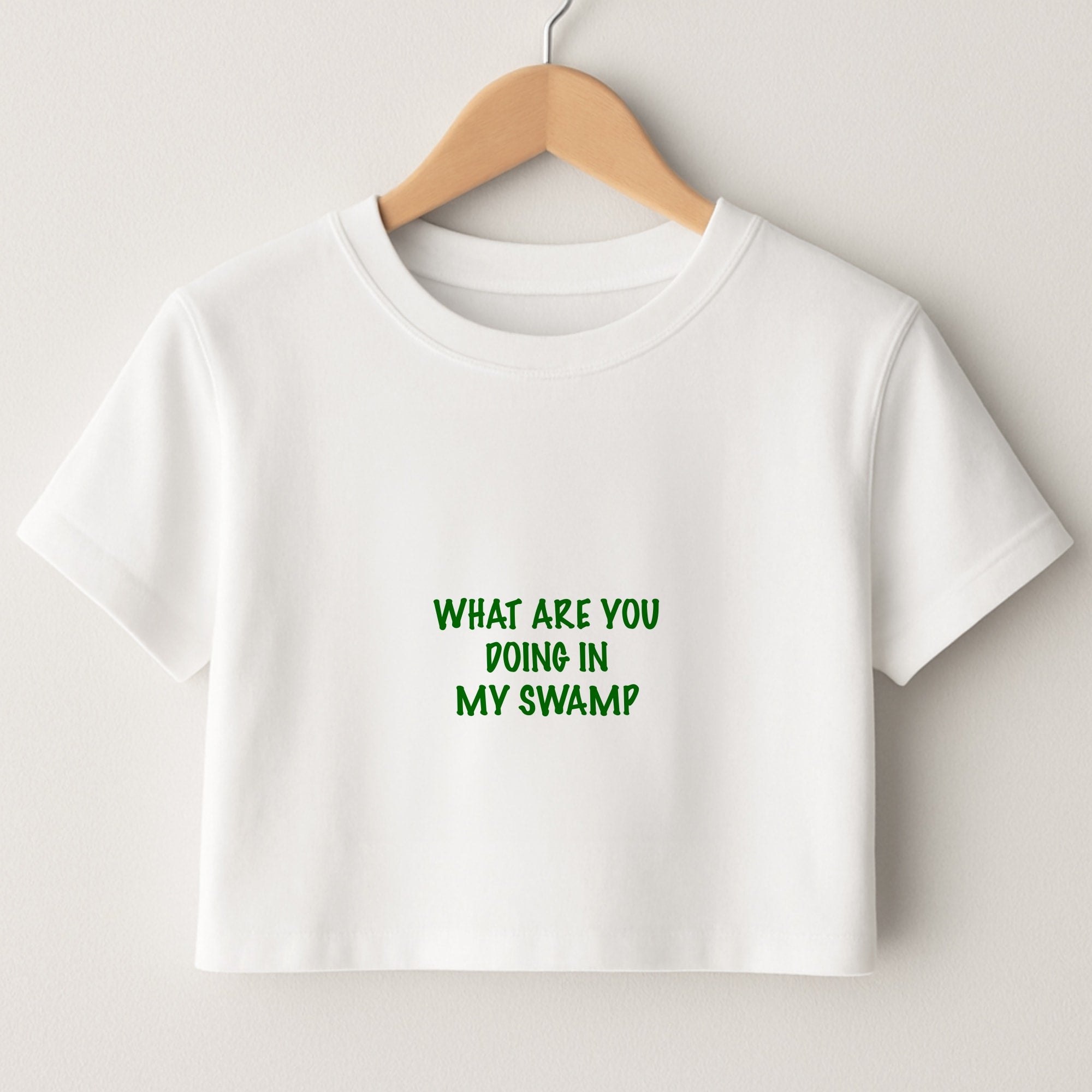 What Are You Doing In My Swamp - Green Ogre Crop Top