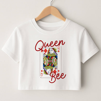 Queen Bee Playing Card Crop Top