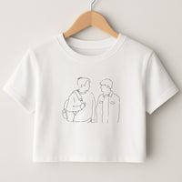 Outline - Heart TV Crop Top