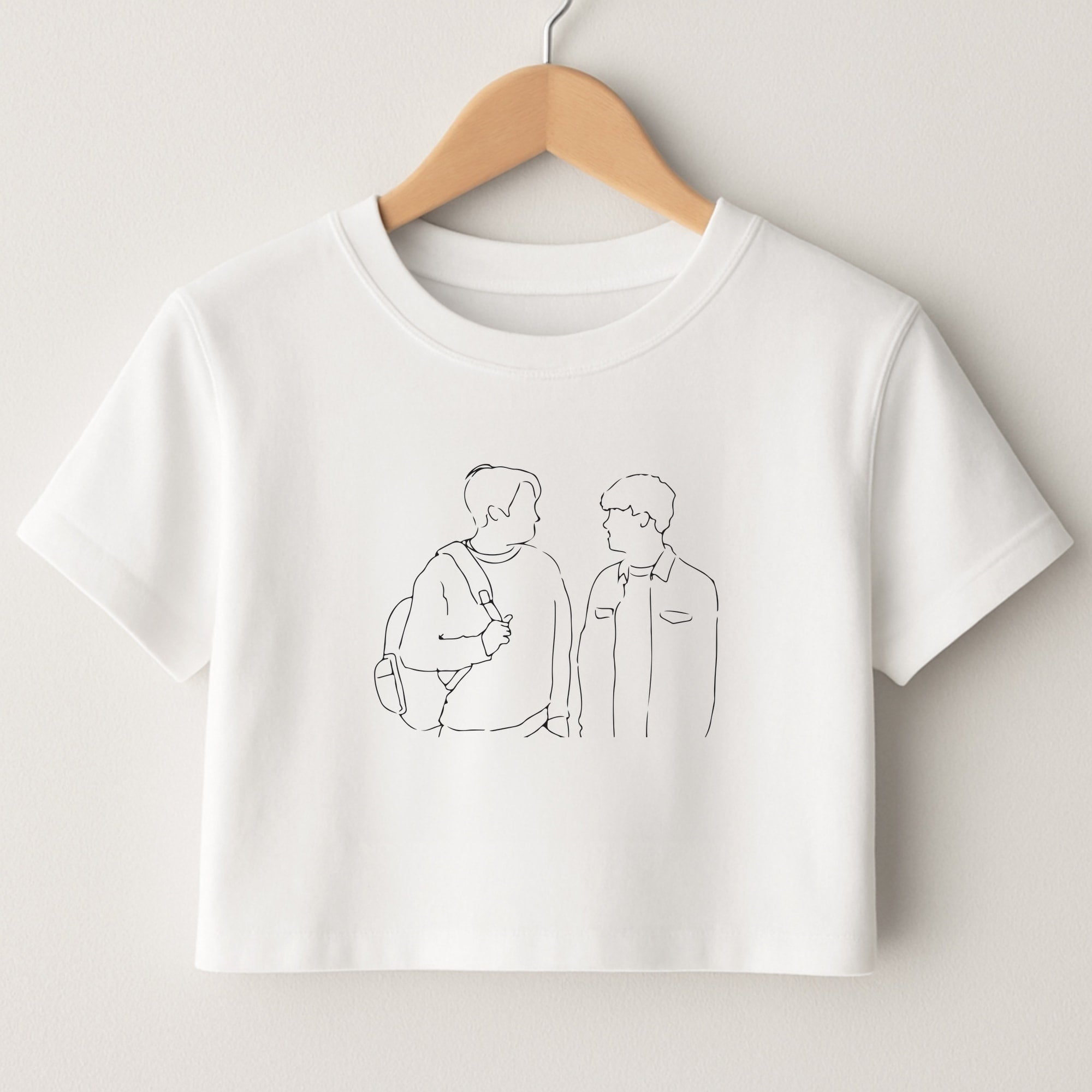 Outline - Heart TV Crop Top