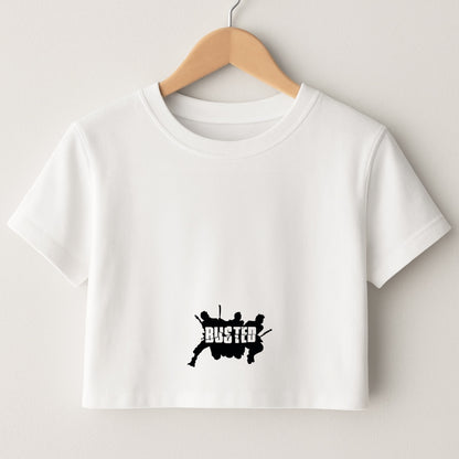 Splatter Text - Bust Band Crop Top
