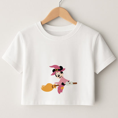 Witch Female Mouse Halloween Crop Top