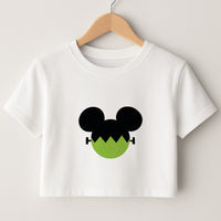 Frankenstein Mouse Halloween Crop Top