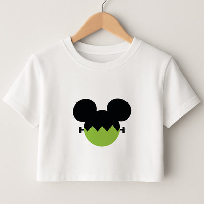 Frankenstein Mouse Halloween Crop Top