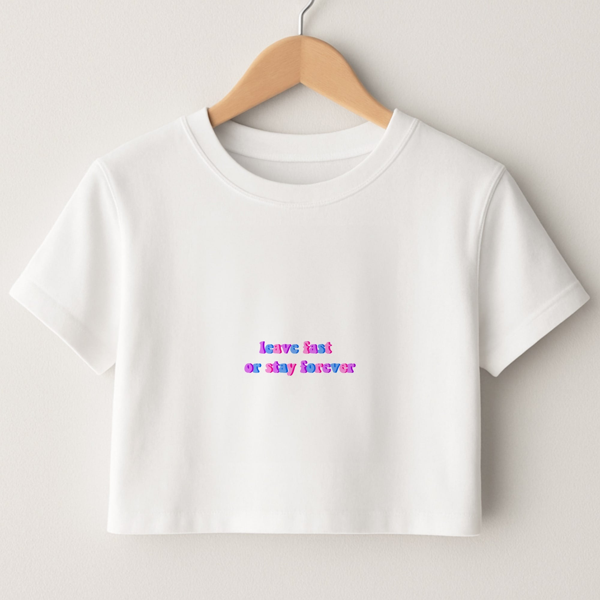 Leave Fast Or Stay Forever - Fender Crop Top