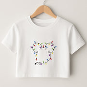 Mouse Christmas Lights Christmas Crop Top 1