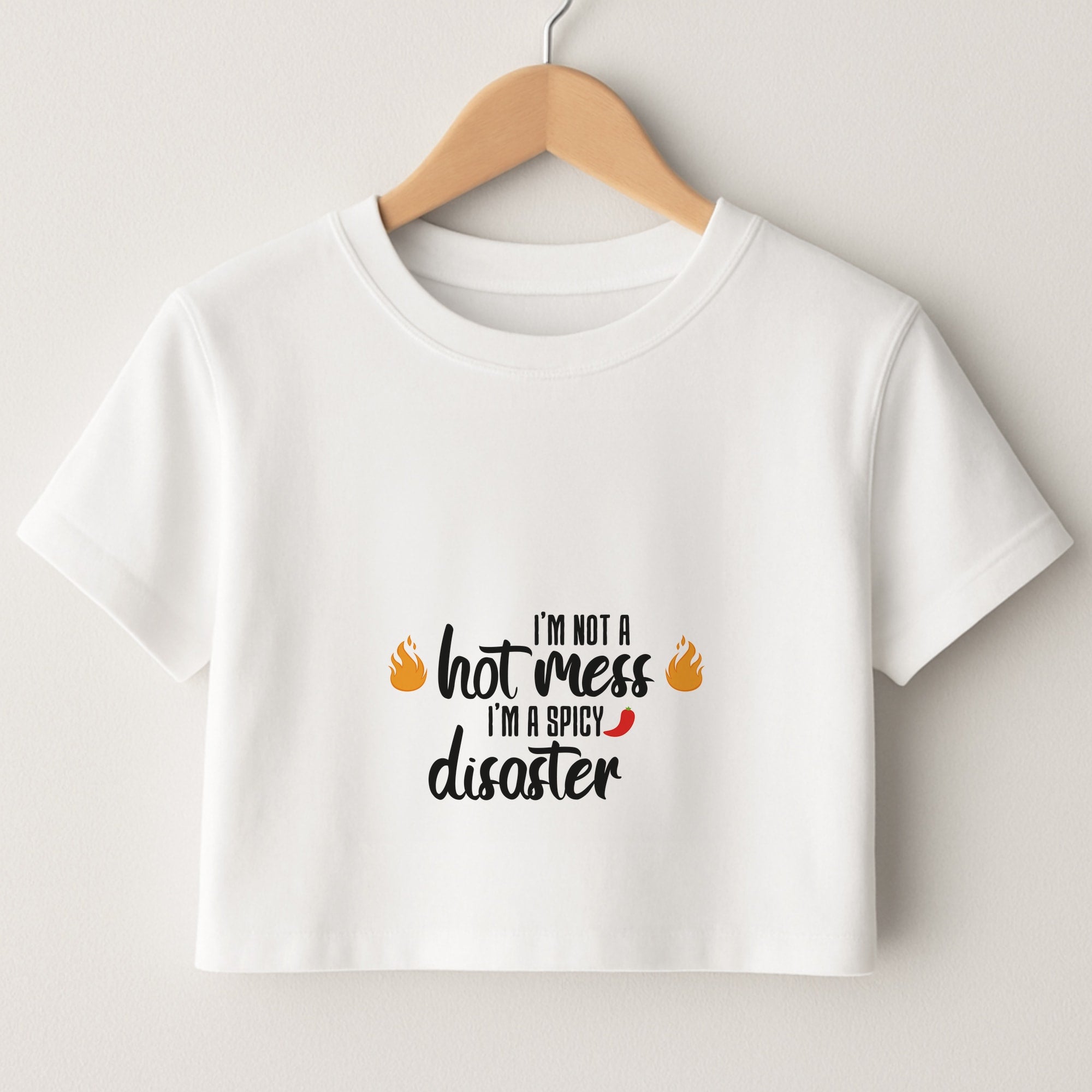 I'm A Spicy Disaster - Funny Quotes Crop Top