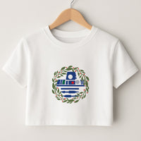 R2D2 Christmas Wreath Crop Top