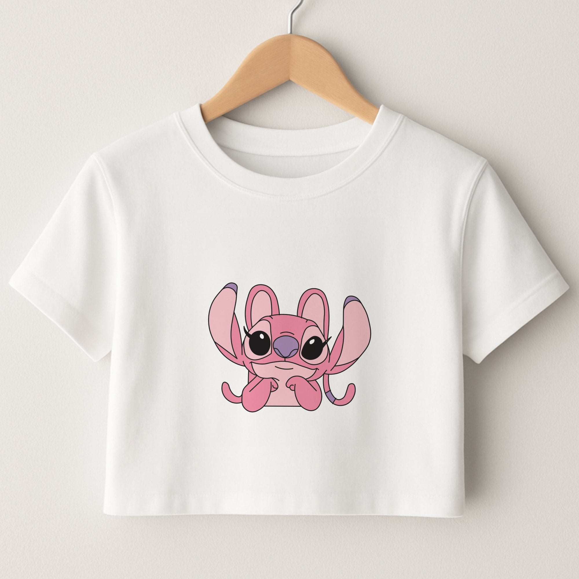 Gazing - Pink Alien Crop Top