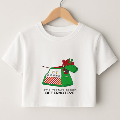 K9 Festive Season - Doctor Who Crop Top