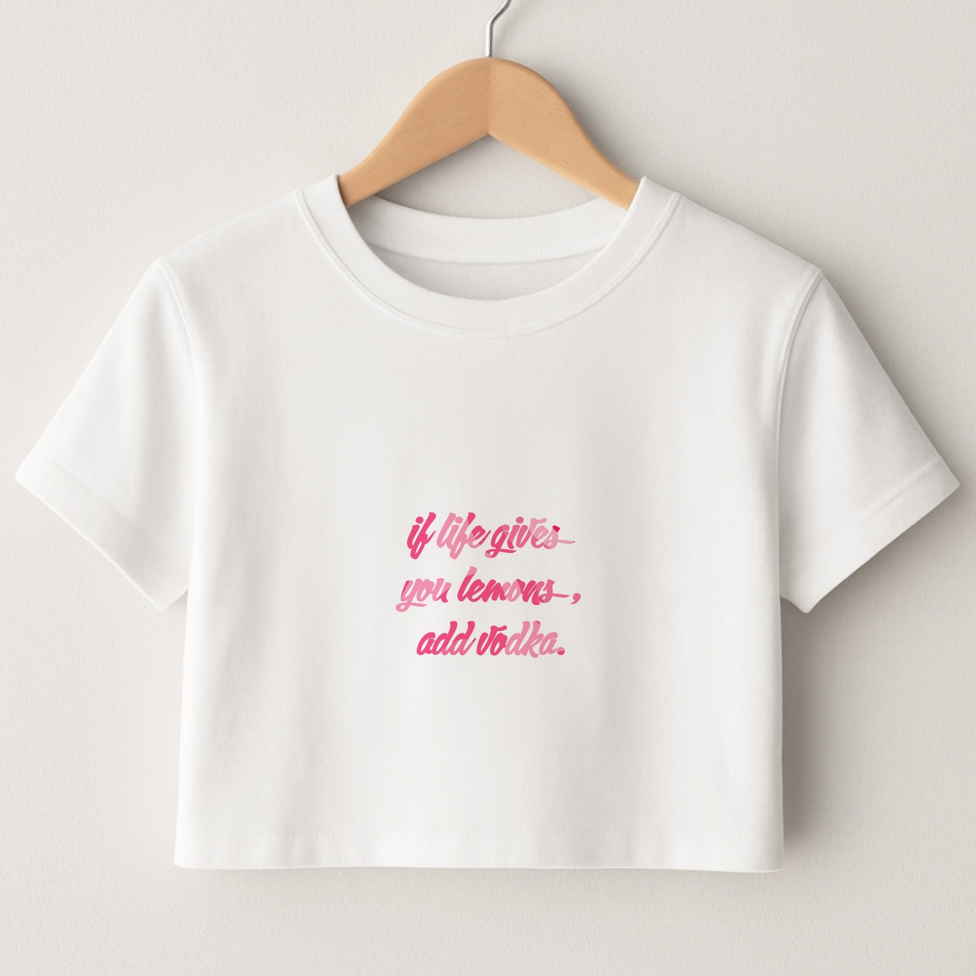 If Life Gives You Lemons, Add Vodka - Sassy Quotes Crop Top