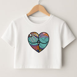 Sally And Jack Heart - TNBC Crop Top