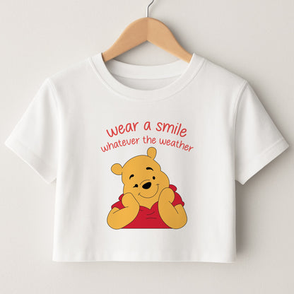 Wear A Smile Whatever The Weather  Crop Top