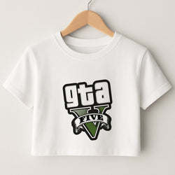 Green Five - Video Game Crop Top