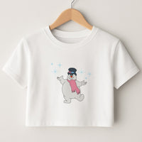 Frosty - Snowman Crop Top
