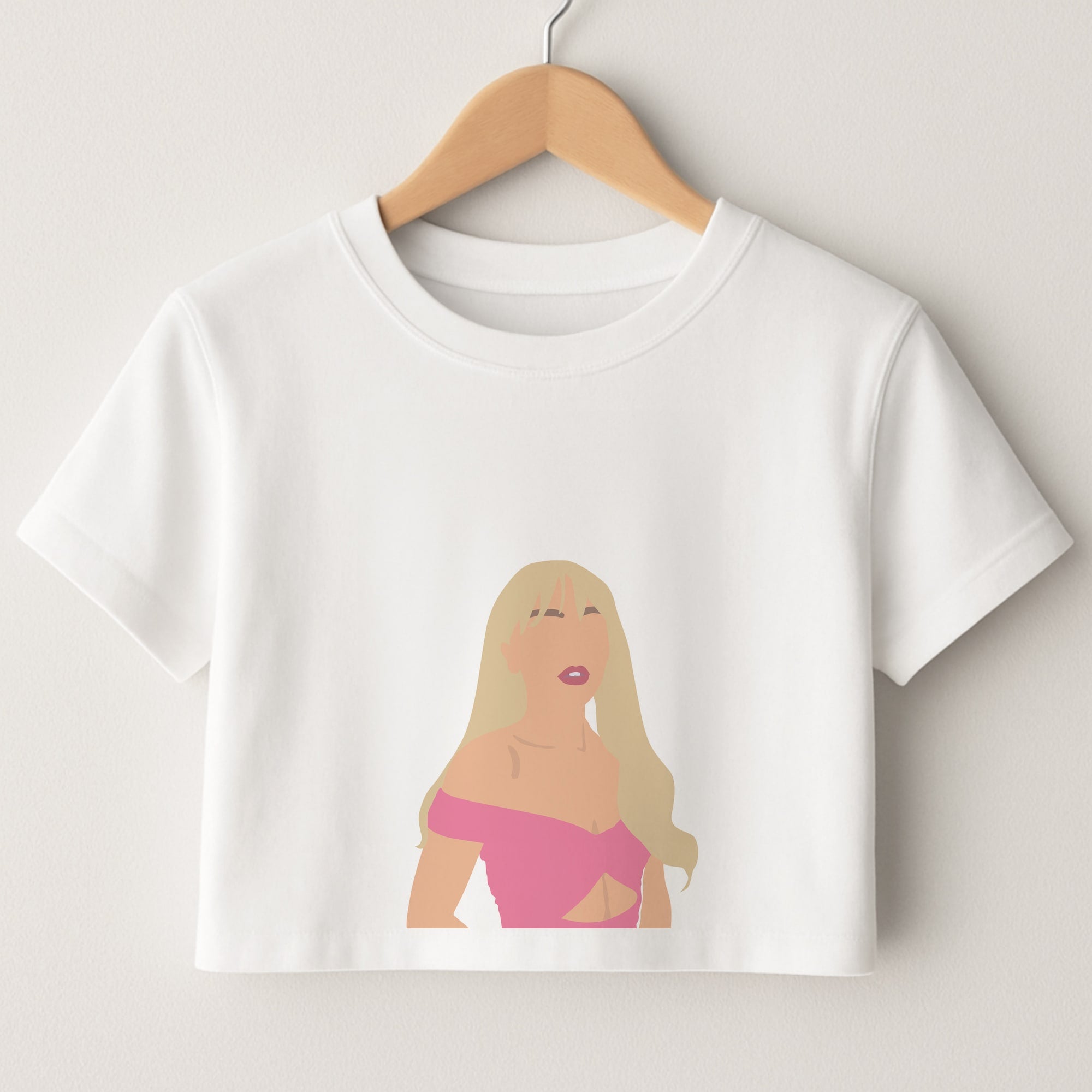 Pink Dress Crop Top