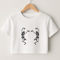 Dancing Skeletons - Halloween Crop Top