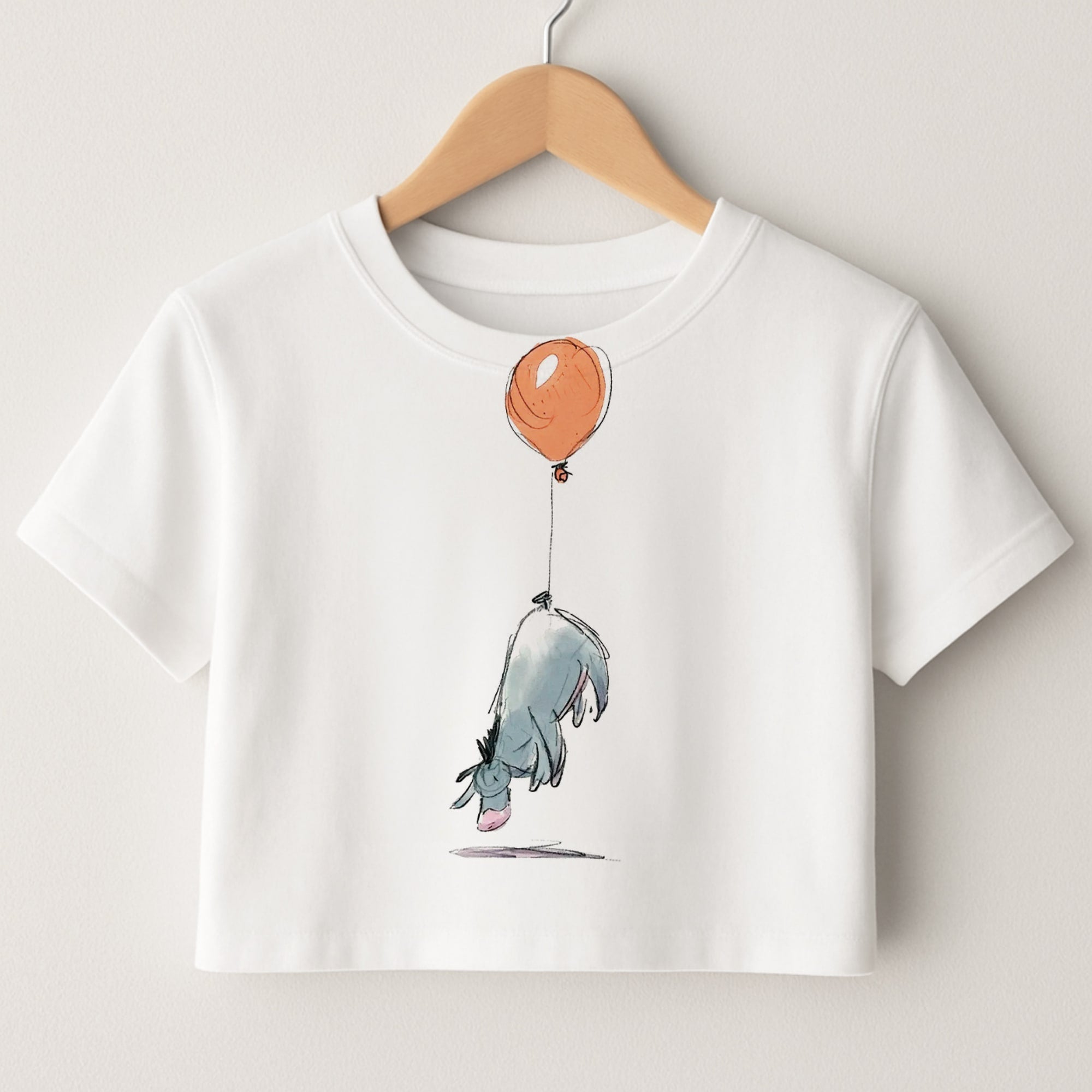 Donkey And His Balloon Crop Top